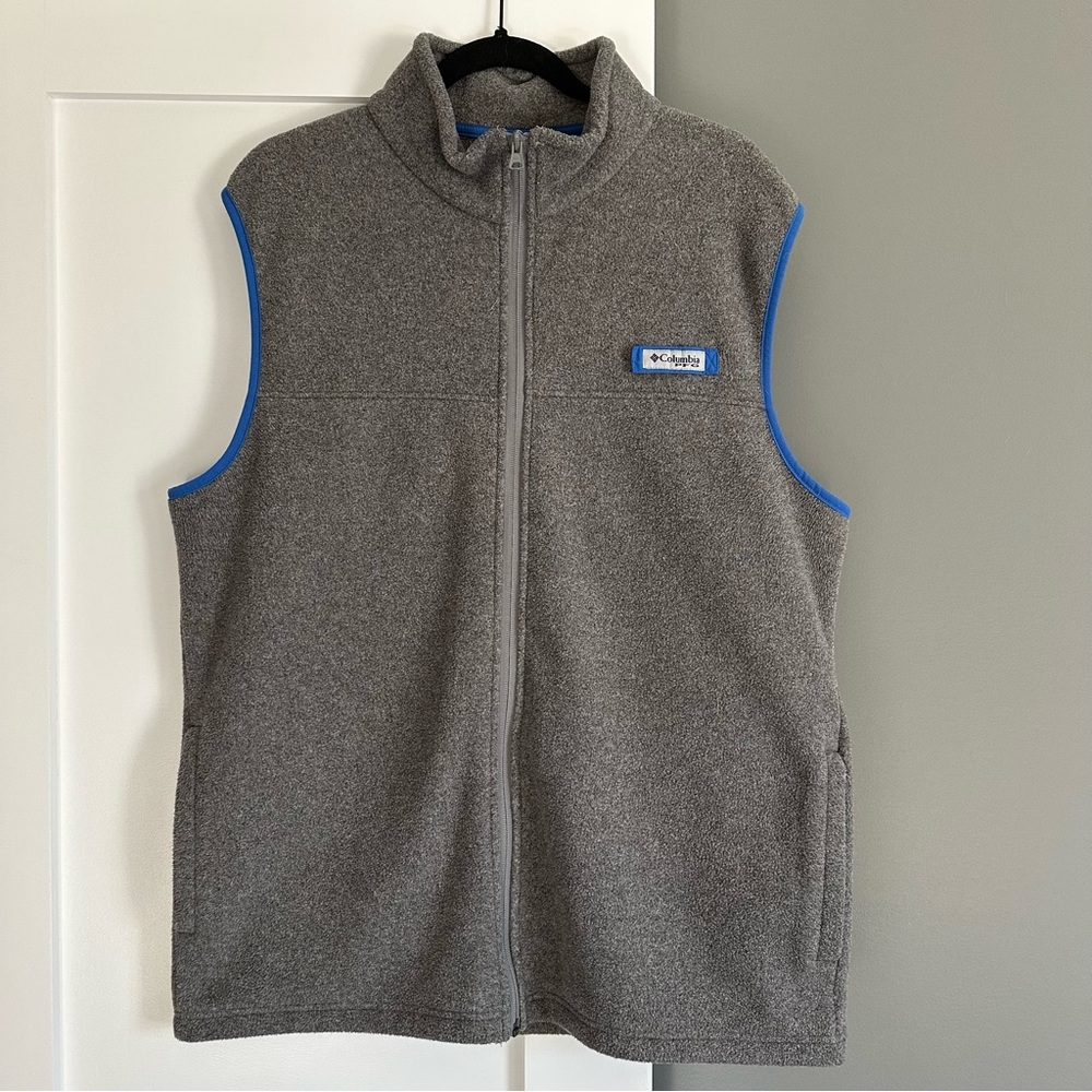 Columbia PFG Zip Vest Jacket Grey